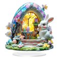 thumbnail image 1 of Easter Bunny & Eggs Acrylic Desktop Decor Spring Party Ornament for Festive Tabletop Display and Seasonal Celebration, 1 of 7