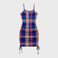 thumbnail image 2 of PatPat Family Matching Sets Preppy Style Plaid Panel Tee or Ruched Design Drawstring Side Bodycon Strap Dress, 2 of 6
