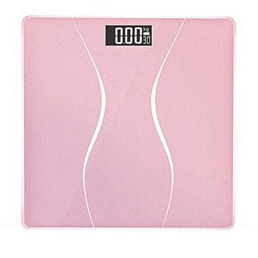 KUNOVA 400 lbs Digital Bathroom Scale Measures Weight. Bath Scale, Step-on Activation (Pink)