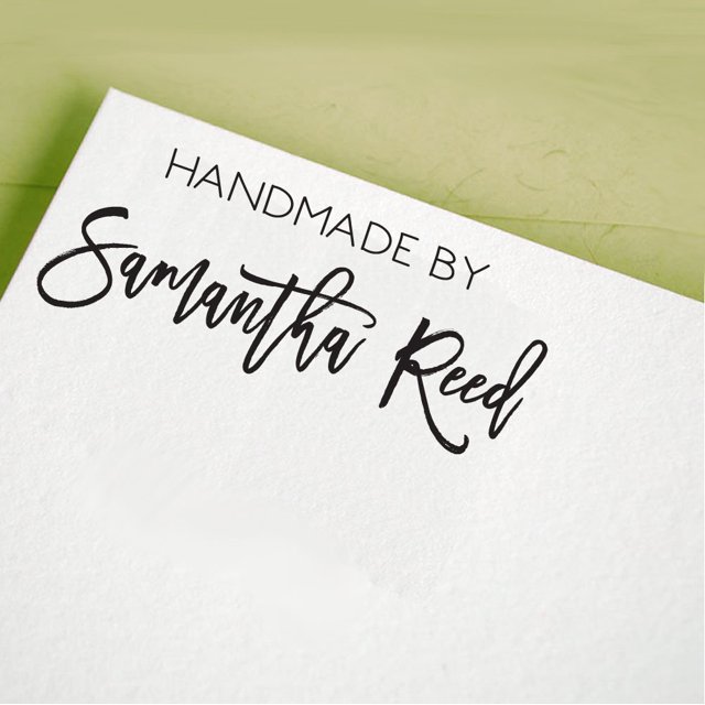 Self Inking Signature Font Stamp Handmade By Personalized Stamp Custom Rubber Stamper