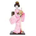thumbnail image 3 of 12" Japanese Geisha Collectible Figurine Lady Statuette for Home Table Shelf Pink, 3 of 8