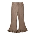 thumbnail image 1 of Timegard Toddler Girls Clothes Ruffle Flare Leggings Solid Color Comfy Trousers Children Cute Stretch Pants, 1 of 5