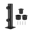 thumbnail image 1 of GUOOL 1 x Base de Parasol Support Tube Remplacement Parasol Acier pour Docks Balcon Extérieur Quatre Trous Fixé, 1 of 9