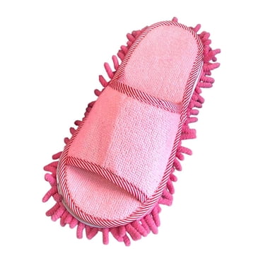 veasfak Mop Slippers Floor Cleaning Mopping Slippers Open Toe Quiet Comfortable Cleaning Pink