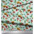thumbnail image 3 of Soimoi Green Rayon Fabric Leaves,Insect & Floral Artistic Decor Fabric Printed BTY 42 Inch Wide, 3 of 3