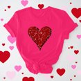 thumbnail image 1 of Cadeau de la Saint-Valentin pour Femmes T-shirt Décontracté à Col Rond à Manches Courtes Imprimé Arbre de Noël, 1 of 6