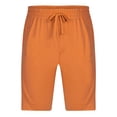 thumbnail image 4 of Yuzhih Men's Summer Shorts Casual Solid Color Drawstring Frayed Raw Hem Shorts Outdoors Workout Athletic Shorts, 4 of 6