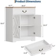 thumbnail image 2 of Bingirl 30 - Inch White Multi - Functional Farmhouse Buffet Sideboard Cabinet with 2 Doors, 1 Drawer & Adjustable Storage Shelves for Living & Dining Rooms, 2 of 9