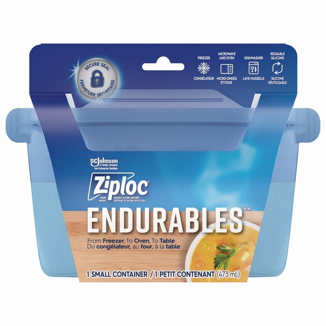 Ziploc® Endurables Petit Contenant, Silicone Réutilisable