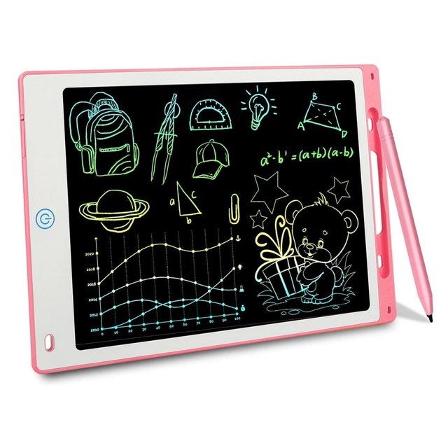 EIGTHTAIL Tablette d'Écriture LCD 12 Po Écran Coloré Sensible à la Pression Rose