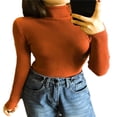 thumbnail image 4 of MesaSe Women Knitted Ribbed Sweater Turtleneck Slim Jumper Warm Pullover, 4 of 7
