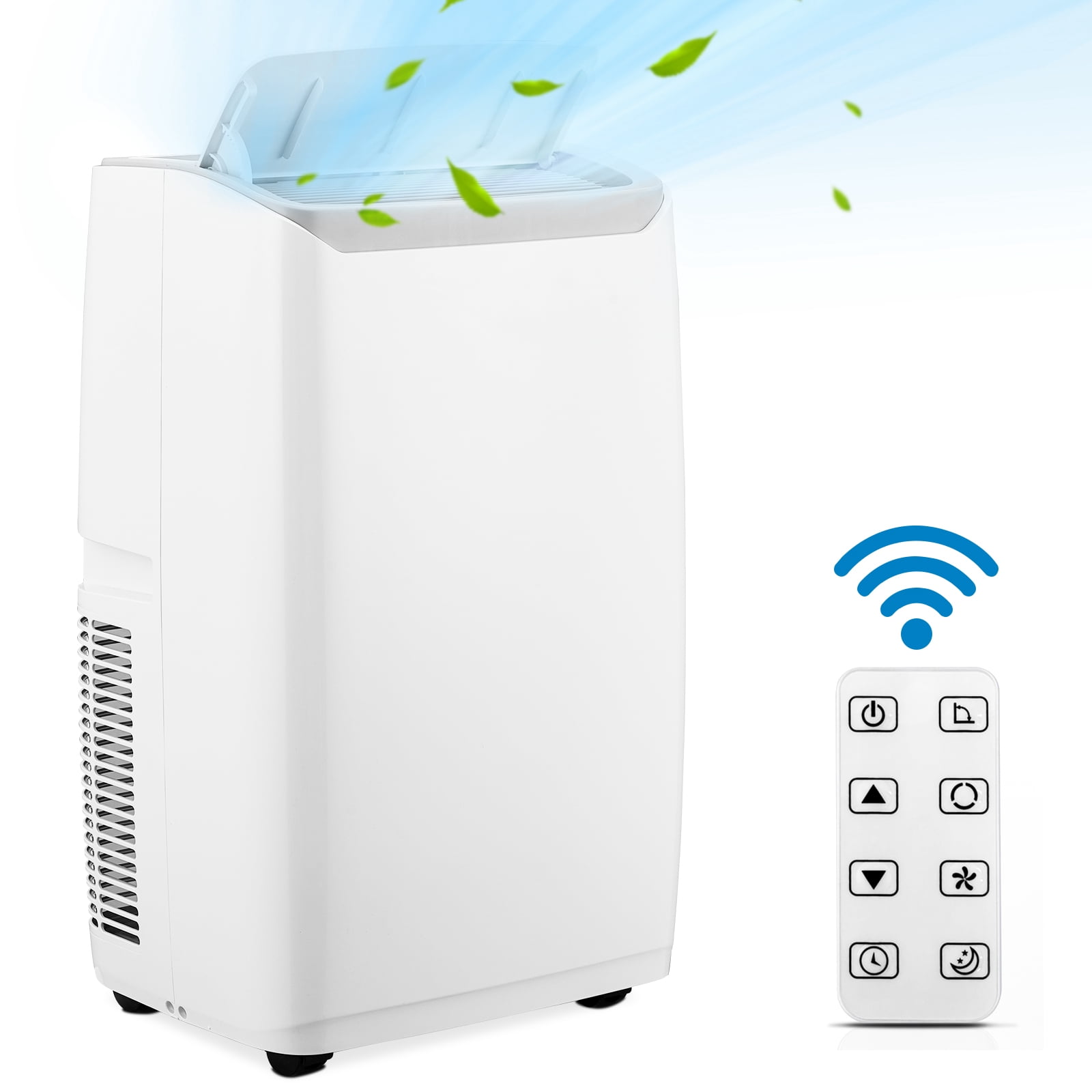 Powerful 3-in-1 Portable Air Conditioner 14000 BTU – Cools, Dehumidifies & Fans Up to 750 Sq.Ft – Fast Cooling, Sleep Mode, 24H Timer, Remote, Freestanding AC for Home or Office, White