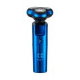 thumbnail image 1 of Men's Electric Shaver with 3 Floating Blades, LED Battery Display, 100% Waterproof Washable Head, 600mAh Rechargeable Battery, USB Charging & Plug-in Use Functionality - Blue (ZCB104), 1 of 6