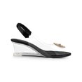 thumbnail image 3 of BLISSFUL STEP Chaussures pour Femmes Talons Compensés Transparents à Strass Bout Ouvert Slingback Chaussures Transparentes Noir 7, 3 of 7