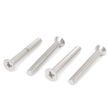 Unique Bargains M8 x 70mm Boulons Métriques à Tête Plate Crantés Vis de Machine 4 Pcs