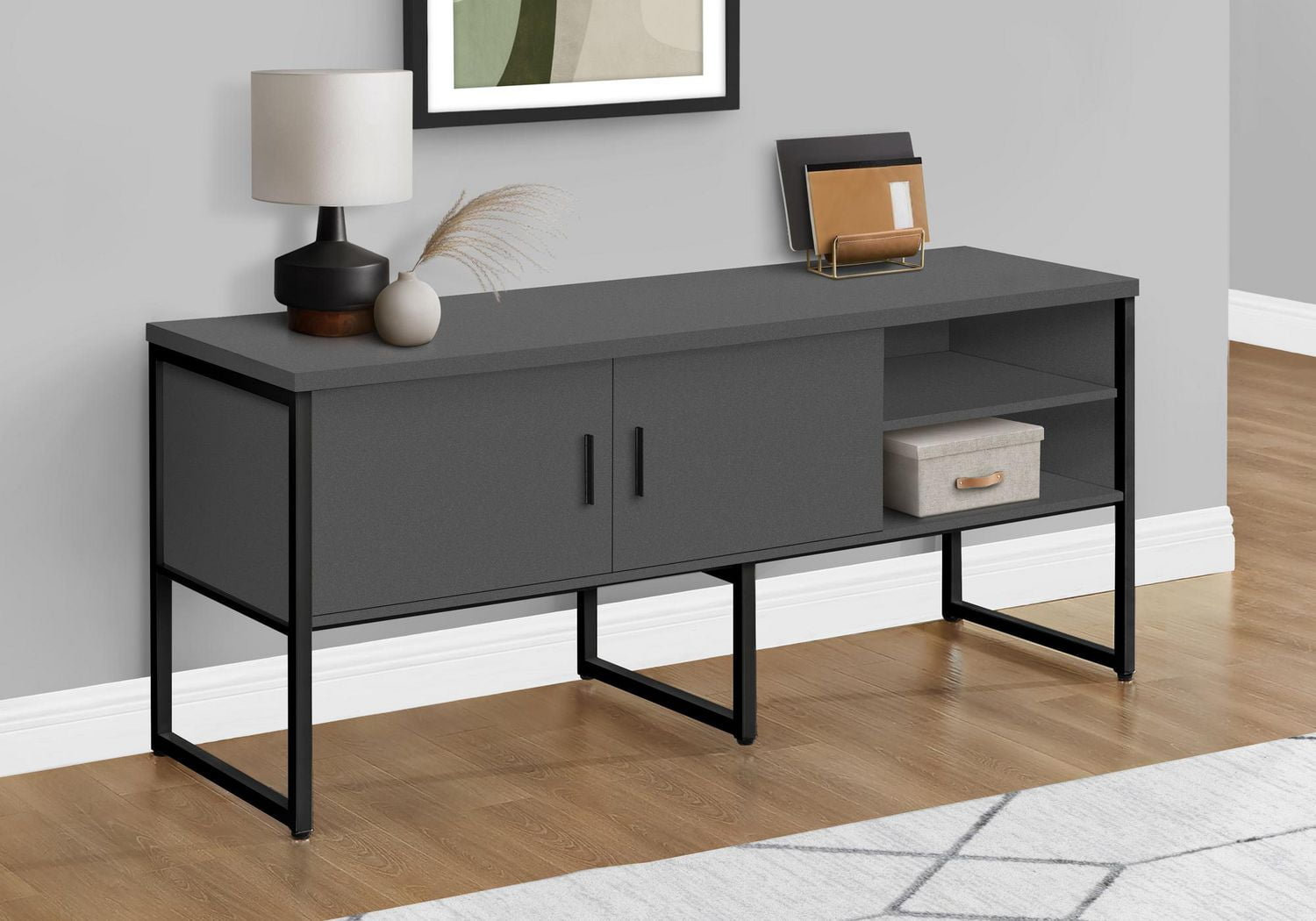 Monarch Specialties Credence De Bureau, 72"l, Travail, Travail, Portes De Stockage, Qualité Commerciale, Stratifié Blanc, Métal Argenté, Contemporain