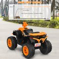 thumbnail image 4 of Costway 12V Kids 4-Wheeler ATV Quad Ride On Car w/ LED Light & Music Orange, 4 of 10