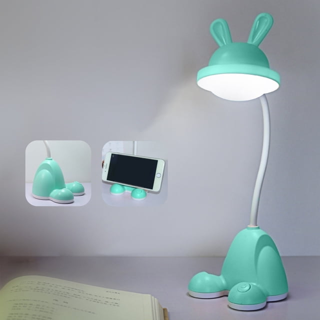 YIMWNYI Rechargeable Desk Lamp with Adjustable Brightness, USB LED Desk Light for Dormitory, Bedroom, and Office, Multi-Function Pen Holder, Flexible Gooseneck Design, Portable Bedside Reading Lamp