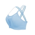 thumbnail image 4 of Hontri Women's Solid Color Underwire Bra - Large Size Hollow Sports Blue 1 M, 4 of 8