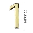 thumbnail image 1 of Address Numbers for Houses3 Inch Gold Modern House Numbers Mailbox Numbers 0-9 Self-Adhesive Street Door Home Address Metal Numbers for Outside Or Inside Signs Easy Install, 1 of 2