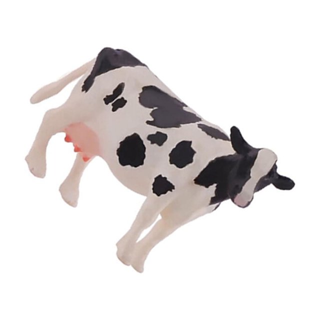 1/64 Mini Cow Figurine Tiny for Model Train Animal Figurines Educational 1/64 Layout DIY Scene Sand Table