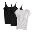 thumbnail image 1 of Diufon Lot de 3 Hauts pour Femmes Sans Manches & Manches Courtes Blouse Décontractée d'Entraînement d'Été Basique Col Rond, 1 of 2