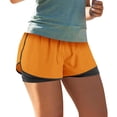 thumbnail image 2 of Plebaso Women's 2 in 1 Running Shorts Elastic Waist Drawstring Athletic Shorts Lightweight Workout Shorts, 2 of 6