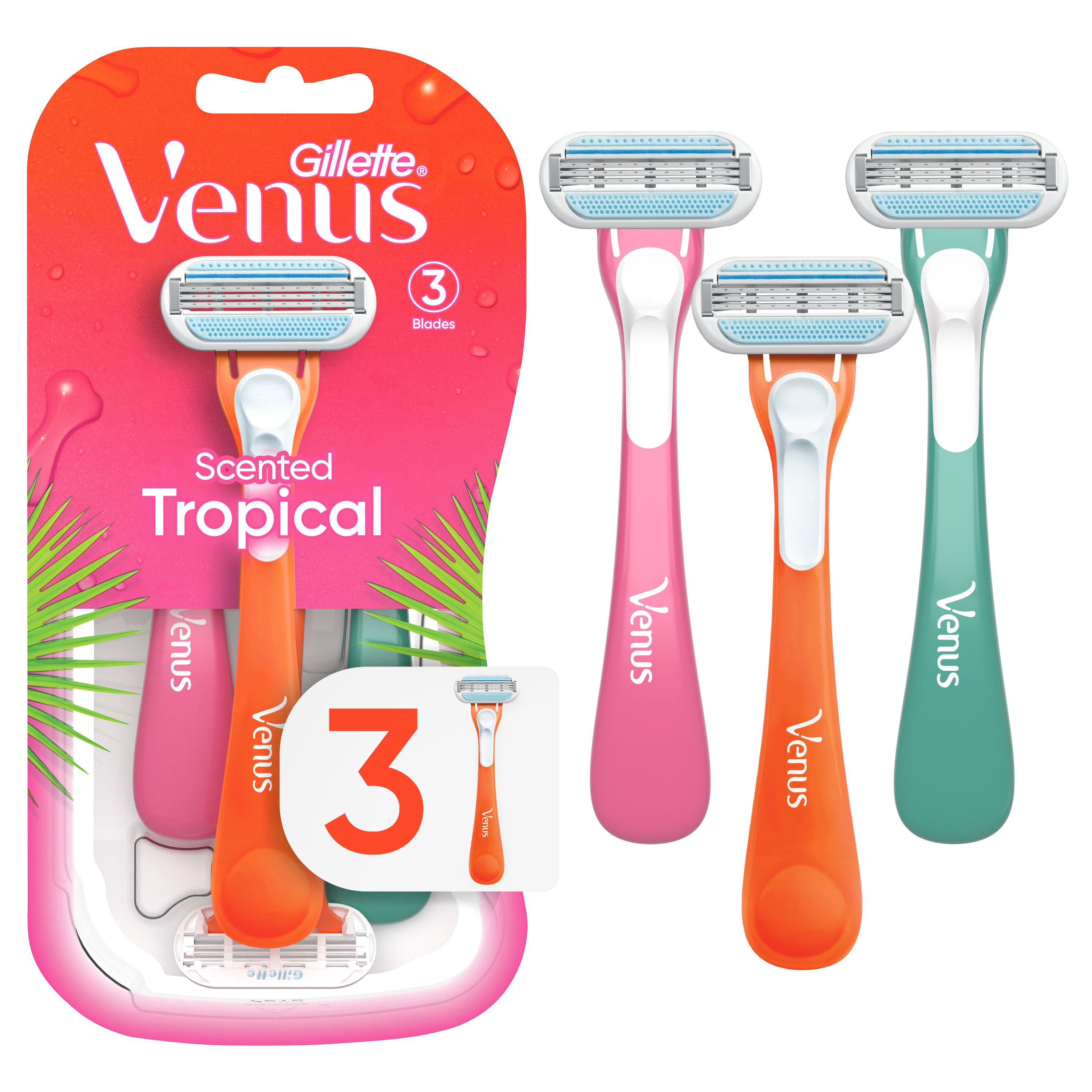 Venus Tropical Women's Disposable Razor, 3 Count - Walmart.ca