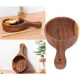 thumbnail image 4 of Serving Bowl, Individual Handmade Wood Bowl With Handle For Cereals Nut Mixes Snacks For Salads Pasta, 4 of 8