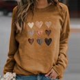 thumbnail image 1 of Chemise de Saint-Valentin pour Femmes 2024 Col Rond Chemises Décontractées Cœur d'Amour Graphiques Tees Manches Longues Amples Pull Tops Mode Vacances T-Shirt, 1 of 6