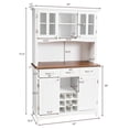thumbnail image 3 of Giantex Kitchen Hutch Storage Cabinet, Sideboard Buffet Cupboard for Dining Room, Restaurant, 3 of 8