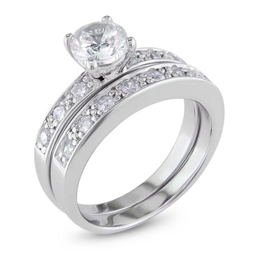 Miabella Ensemble de mariage avec zircon cubique blanc 2 1/3 ct en argent