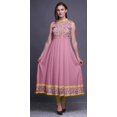 thumbnail image 2 of Bimba Rose Pâle2 Kurti Indienne Longue à Fleurs pour Femmes Tenue de Fête Imprimée Sans Manches Robe Anarkali Kurti Moyen, 2 of 6