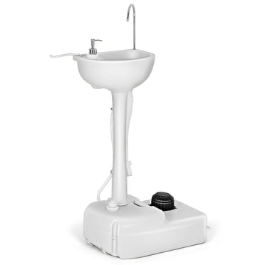 Costway Lavabo Portable de 5 Gallons avec Support pour Lavage à la Main