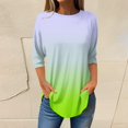 thumbnail image 1 of Pxiakgy Vente Chaude!! T-Shirts à Manches Longues Col Rond pour Femmes Printemps Automne Tie Dye Hauts Amples Tunique Décontractée Blouse Col Printemps Tunique Imprimée Décontractée T-Shirts Trois Quarts Hauts pour Femmes Vert 3TG, 1 of 5