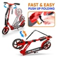 thumbnail image 2 of Hurtle Renegade Lightweight Foldable Teen and Adult Commuter Kick Scooter, Red, 2 of 5