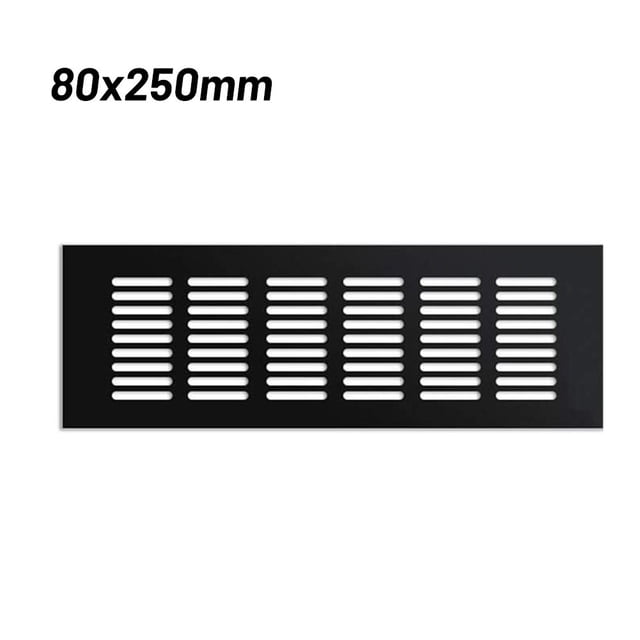 Lefu Black Alloy Rectangular Air Vent Grille Ventilation Cover for Cabinets Wardrobes