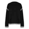 thumbnail image 4 of Timegard Chandails pour Femmes Épaules Tombantes Ample Col Rond Chandail Automne Habillé Décontracté Confortable Hauts en Tricot, 4 of 4