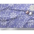 thumbnail image 2 of Soimoi Blue Viscose Chiffon Fabric Snow Flakes Floral Print Sewing Fabric Yard 42 Inch Wide, 2 of 5