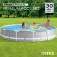 thumbnail image 5 of Intex 12ft x 30in Prism Metal Frame Above Ground Round Swimming Pool & Canopy, 5 of 5