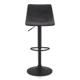 thumbnail image 4 of Bouclair Black Textured Faux Leather & Metal Adjustable Bar Stool, 4 of 10