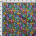 thumbnail image 3 of oneOone Georgette Viscose Multicolor Fabric Cat Sewing Material Print Fabric By The Yard 42 Inch Wide, 3 of 4