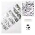 thumbnail image 2 of Nail Rhinestones Flat-Bottom Multi-faceted Sides DIY Handcraft Excellent Gloss Manicure Crystal Different Styles Mobile Phone Sliver, 2 of 6