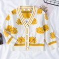 thumbnail image 1 of Mother and Daughter Matching Cardigan Print Long Sleeve Pullover Sweater Tops Blouse Family Fall Outfit, 1 of 14