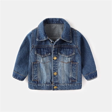 Kids Jackett for Boys Button Denim Jacket Kid Casual Jacket Blue Jacket Boys 4-5 Years Jean Jacket Girls