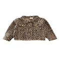 thumbnail image 1 of Toddler Kid Baby Girl Coat Leopard Long Sleeve Button Down Denim Jacket Jean Jacket Fall Spring Outwear, 1 of 9