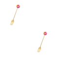 thumbnail image 4 of Transemion 1/2/3/5 Cartoon Adorable Restaurant Hotel Tableware Portable Washable Stainless Steel Stirring Mixing Dinnerware Cake Flatware Donut Fork Rose Red 2PCS, 4 of 6