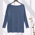 thumbnail image 3 of Yuyuzo Tuniques pour Femmes Manches Longues Col Rond Chemises Légères Couleur Unie Hauts de Pyjama, 3 of 5
