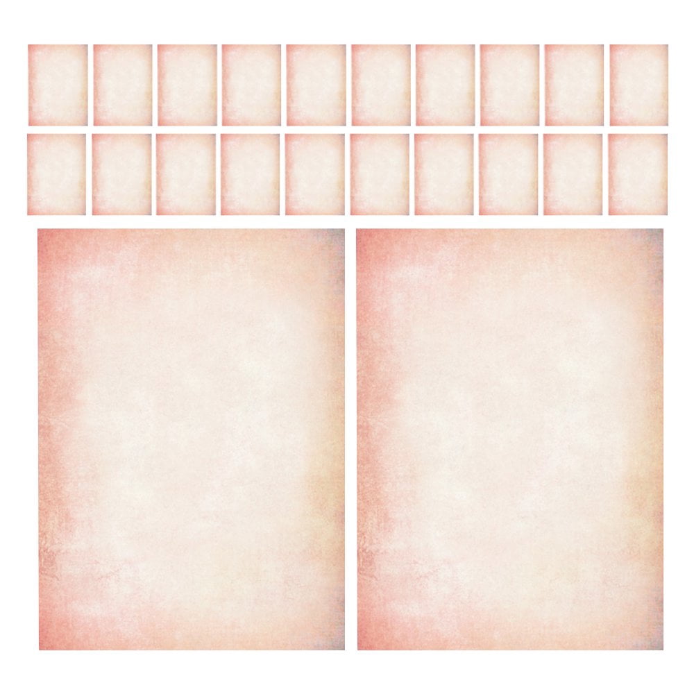 HLONK 60pcs Antique Style A4 Double Sided Letter Writing Paper for DIY Journals for Invitations Announcements Menus Crafts Vintage Letter Writing Paper