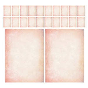 HLONK 60pcs Antique Style A4 Double Sided Letter Writing Paper for DIY Journals for Invitations Announcements Menus Crafts Vintage Letter Writing Paper